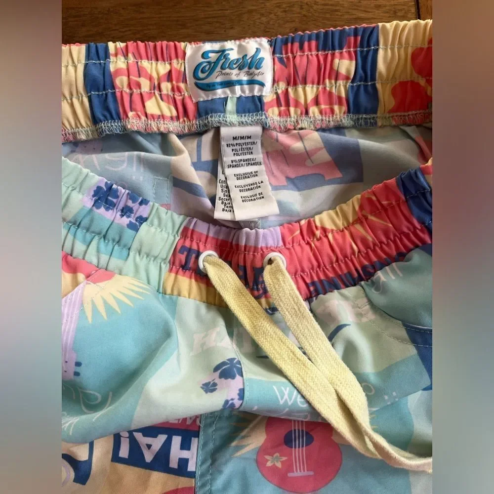 Fresh Prints of Bel-Air Aloha Print board Shorts - Multicolor; Size Medium